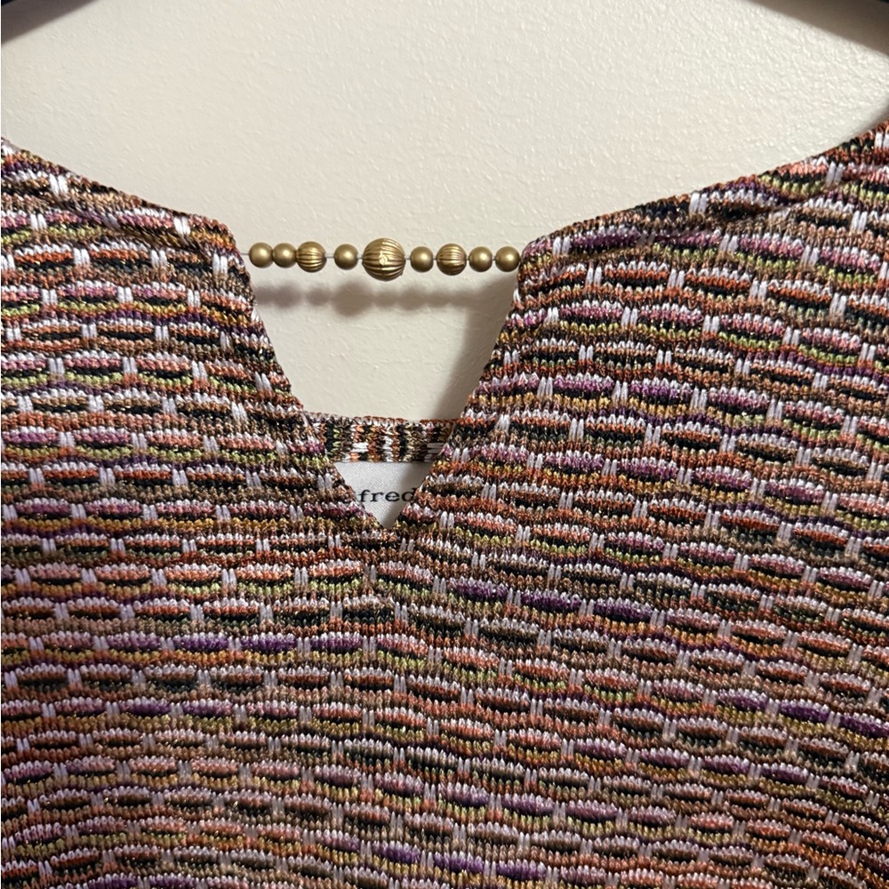 ALFRED DUNNER Brown Patterned Blouse - Picture 2 of 4